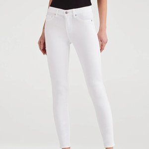 7 For All Mankind Women's The Ankle Super Skinny Jeans Size 23 NWT Clean White